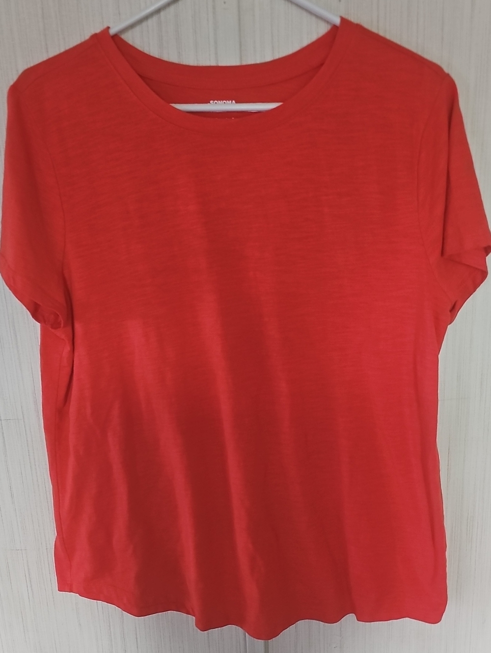 Sonoma Bright Red Short Sleeve Crewneck Tee